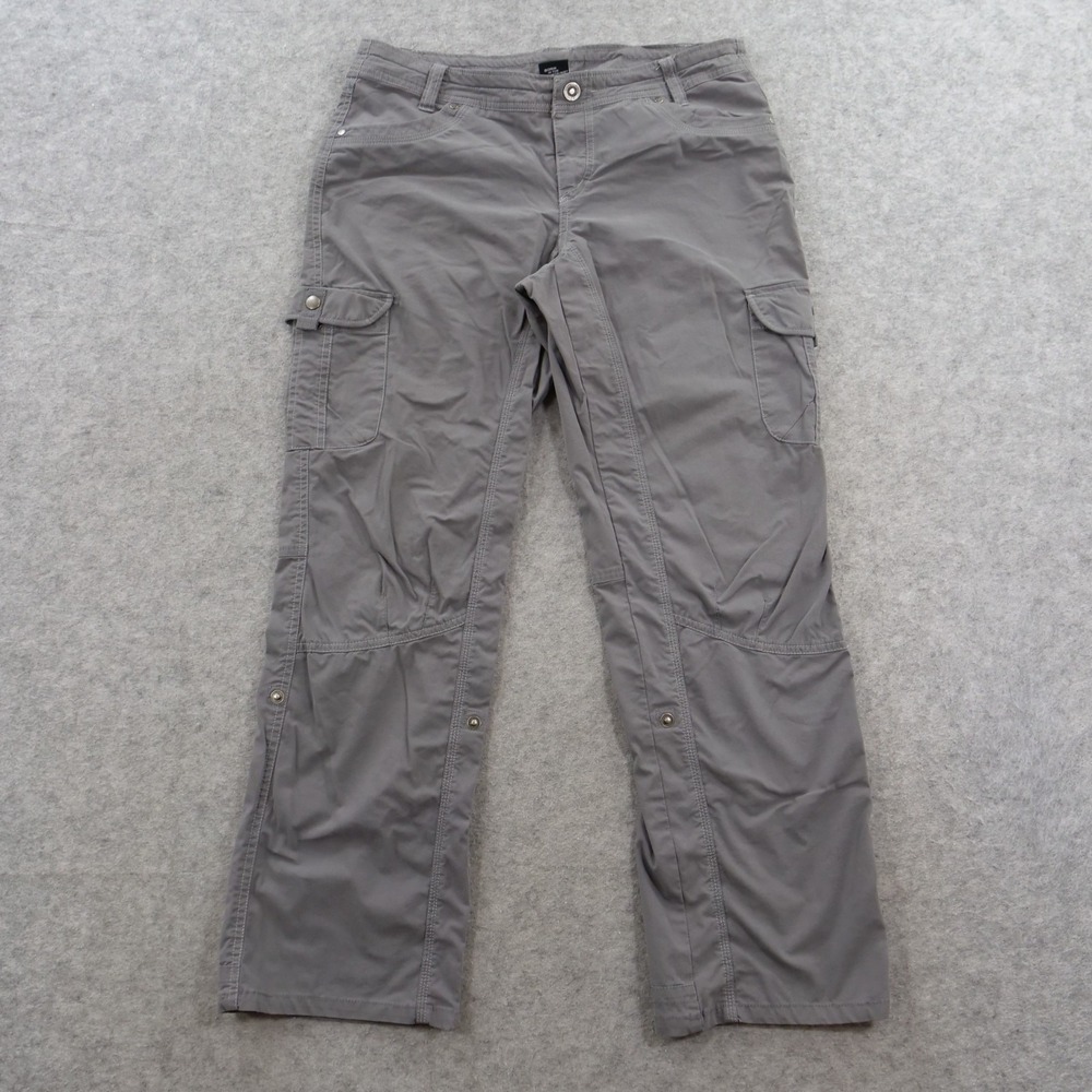 Kuhl Pants Womens 12  Gray Splash Roll-Up Hiking Outdoor Cargo Stretch